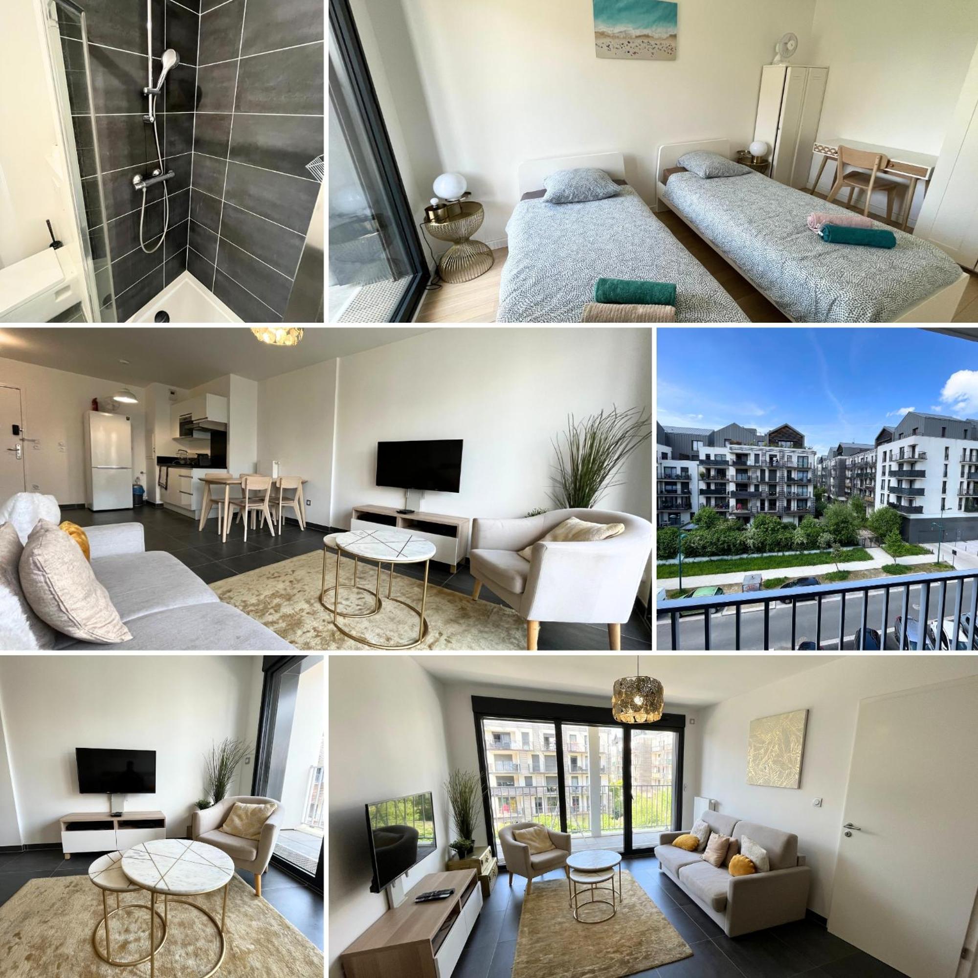 L'ambre - T2 Lumineux - Parking, Rer A, Disneyland Appartement Montévrain